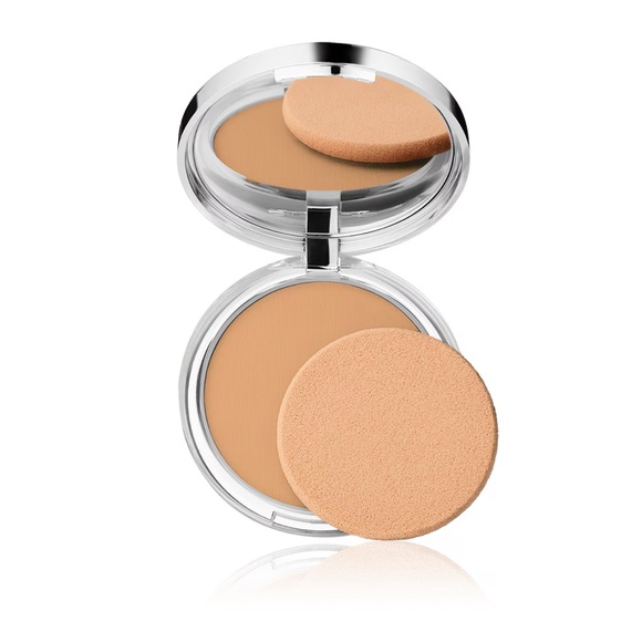 NEW FULL SIZE CLINIQUE SUPER POWDER DOUBLE FACE MAKEUP IN SHADE MATTE STAY SUEDE - Picture 5 of 9